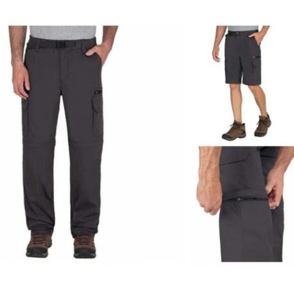 NWT - BC Clothing Men's Convertible Black Pant – Size XL x 30" - Picture 1 of 7